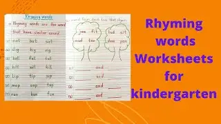 Rhyming words worksheets for kindergarten.........