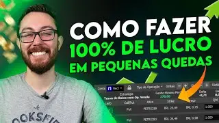 COMO FAZER 100% DE LUCRO EM PEQUENAS QUEDAS | TRAVA DE BAIXA COM PUT