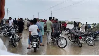 سیلابی ریلا Flood near pind vinjal gunnal kalan sialkot
