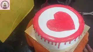 new design anniversary cake in Telugu! how to use neutral gel