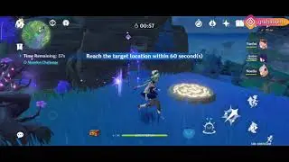 Genshin impact Quest: Voltage charge, Reach destination within the time limit, Mt Yougou , inazuma