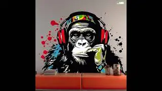 Transform Your Space with DJ Monkey Wall Stickers 🎶🦍 #DecorIdeas #RoomMakeover #DJMonkey