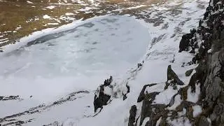 Striding Edge, Frozen Red Tarn, 20th March, 2018, 1080 HD Full Screen