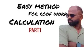 Easy method for roof work calculation part1, malayalam 🧰💥