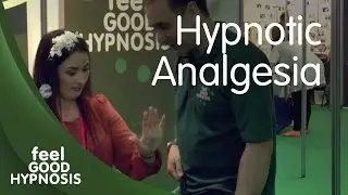 Hypnotic Analgesia | Live hypnosis demo showing how hand or face can be frozen
