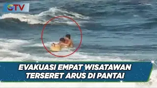 Empat Wisatawan Terseret Arus saat Berenang di Pantai Lebih, Gianyar, Bali - BIP 25/09