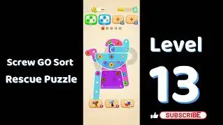 Screw GO Sort Level 13 | Screw Out & Pin Rescue Walkthrough 🔩🧩