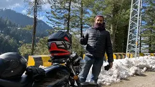 Live snowfall on the top of Miranjani after hike and bike ride from Islamabad&hellip;.