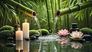 Bamboo Water Fountain & Nature Sounds 🌿 Relaxing Music for Deep Sleep, Meditation and Stress Relief