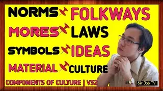 UCSP-Q1-MELC3-P6: Norms, Folkways, Mores, Laws, Ideas, Material Culture, Symbols | Sir Job TV | 32