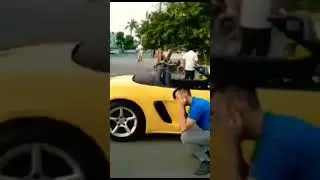 a luxury car driver punished by police
