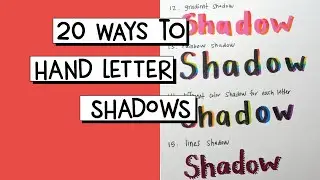 20 Ways to Add Shadows to Your Hand Lettering and Calligraphy 