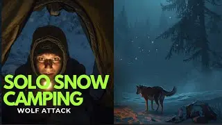 wolf attack solo snow camping #kashmir #travel #wolf