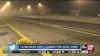 I-4 Connector, the elevated highway linking I-4, Selmon (Crosstown) Expressway, is open
