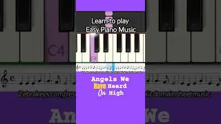 Learn to play Christmas melody for one hand