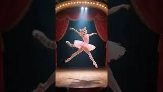 Ballet Cat Soars: A Stunning Grand Jet&eacute;