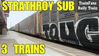 Railfanning Strathroy Sub With 3 CN Trains