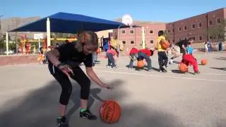 The Mesita Mustangs Mini Dribblers Dribble Low Left Drill