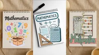 10 Mathematics Front Page Design | Maths Notebook Cover Page for School Project Assignment #youtube