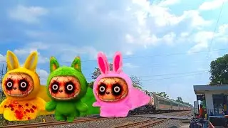 Kereta Api Commuteline Pada Berubah Jadi Kikiko Exe, Train Eater VS Kereta Labubu Exe !!!