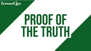 [Article 361] Proof of the truth: Criminal Law Discussion