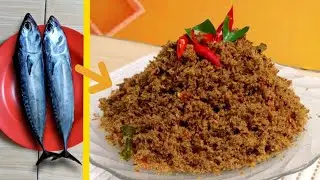 Cara Membuat Abon ikan || dari 2 ikan tongkol kecil dapat abon sebanyak ini || Nikmat & Gurih