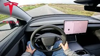 2026 Tesla Model Y Juniper Standard Range RWD | POV Highway Drive Around Video | Stealth Grey