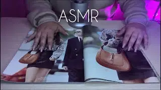 ASMR Vogue Magazine Flip Through (Page Flipping,Tracing,Tapping, Close Whisper)