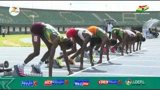 CAA Athletics Championship: Nigeria's Justina wins the first heat of the 100m for women.