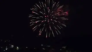 Drone Shot of Forsyth county fireworks 7/4/23
