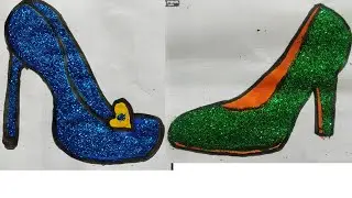 princess glitter shoes 👠 glitter art , satisfying glitter, trending glitter video
