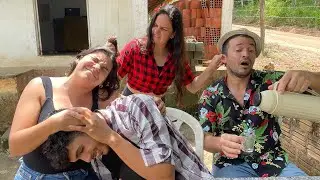 AZARENO RECEBE VISITA DE C&Iacute;NTIA  E CADINHO NO SITIO &Eacute; SE DAR MAU 