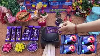 miniature Dark Fantasy pancake||Mini Dairy Milk chocolate pancake||Mini cooking||miniature kitchen