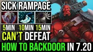 How to BackDoor With Axe in 7.20e | CRAZY RAMPAGE AGGRESSIVE PLAY 19Kills in 20Min By MF Dota 2
