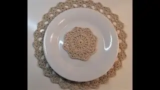 Sottopiatto e Sottobicchiere Oro Lux  uncinetto  crochè  tutorial