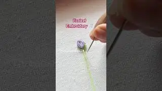 Hand Embroidery designs - Easy Embroidery Design #shorts #embroidery #flowerembroidery #satinstitch