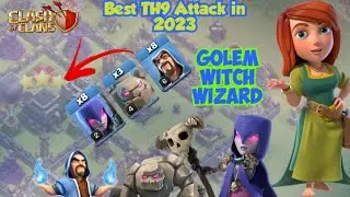 Th9 Golem Witch and Wizard Attack Strategy 2023 | Best Town hall 9 Attack Strategy | Clash Of Clan