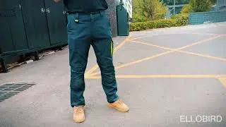 ELLOBIRD Men's Cargo Construction Flex Canvas Work Pants.