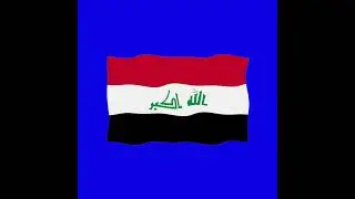 iraq 2d flag green screen flag animation
