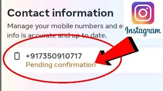 Instagram Pending Confirmation Problem Solve In Instagram Contact information