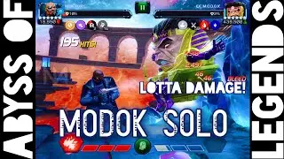Abyss of Legends M.O.D.O.K. Solo With Nick Fury - In Under 4 Minutes