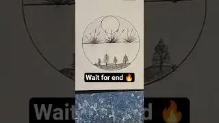 how to draw a beautiful ❤️ scenery 😉#moon#river#tree#trendingsong #drawing