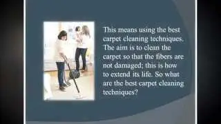 It Is Important To Use The Best Carpet Cleaning Techniques