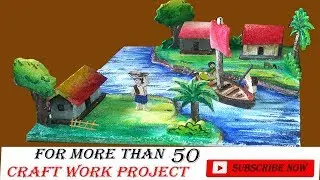 thermocol village model / thermocol village project