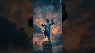 #statue of liberty is walking 😱😮#ai  #shorts #viralvideo