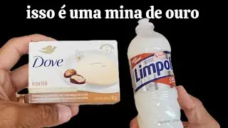 MORRIA E NÃO SABIA: È só MISTURAR esse SABONETE com DETERGENTE e não precisa mais COMPRAR no mercado