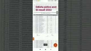 Odisha police asst SI result 2022/ Odisha police selection list 2022#link👇#shorts#odishapolice