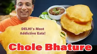 Chole Bhature Most Addictive Eats! Tea-Chole Rich and Irresistible! Street-Style Bhatura Recipe!