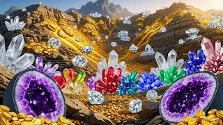 Shocking Discovery! Real Gold and Rare Gemstones Found in the Mountains!