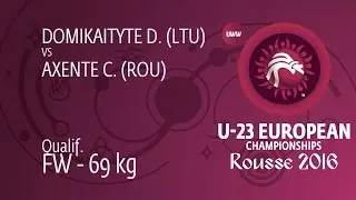 Qual. FW - 69 kg: C. AXENTE (ROU) df. D. DOMIKAITYTE (LTU), 5-2